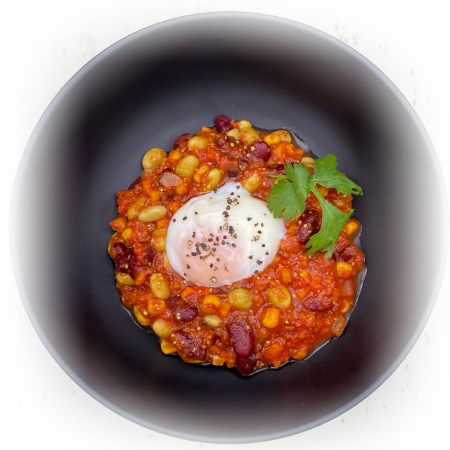 Édamame, haricots rouges, sauce aigre douce